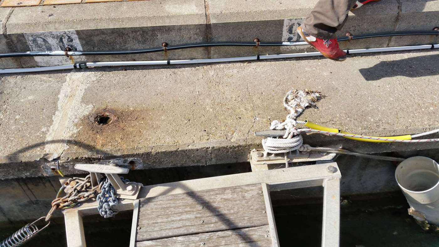 Travaux sous-marin sète appontement