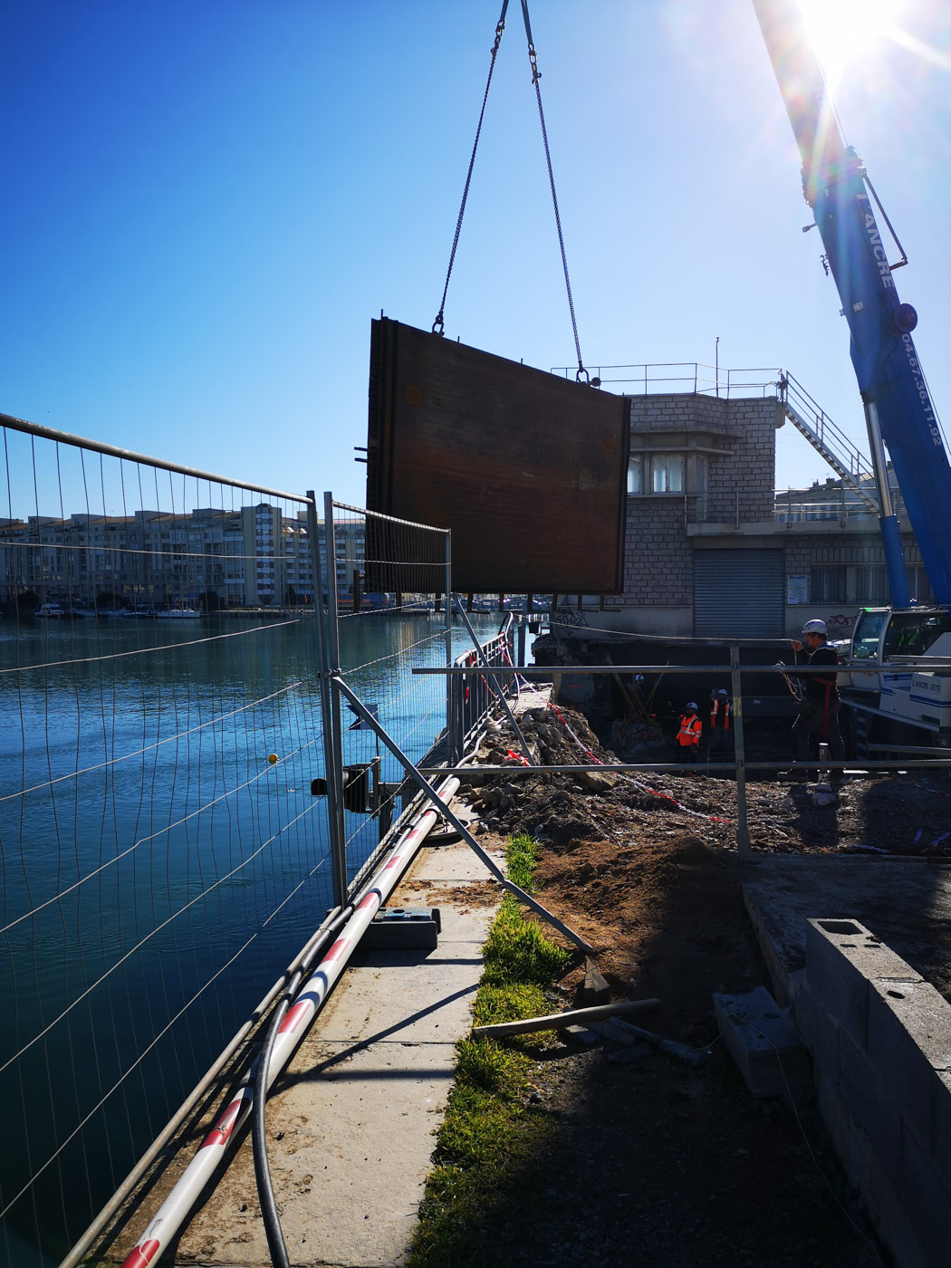 Travaux sous-marin sète pont levis