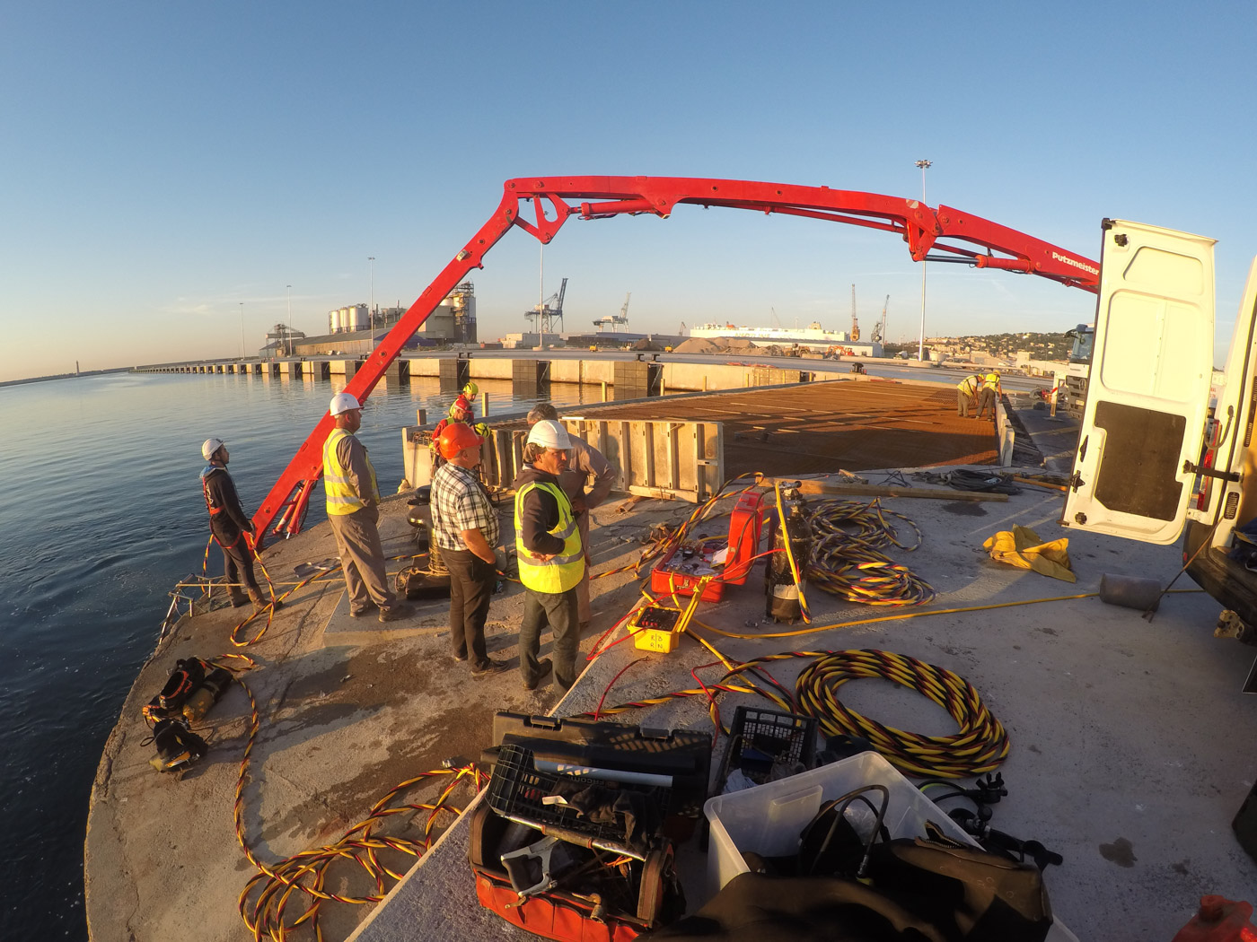 coulage béton Travaux sous-marins Sète