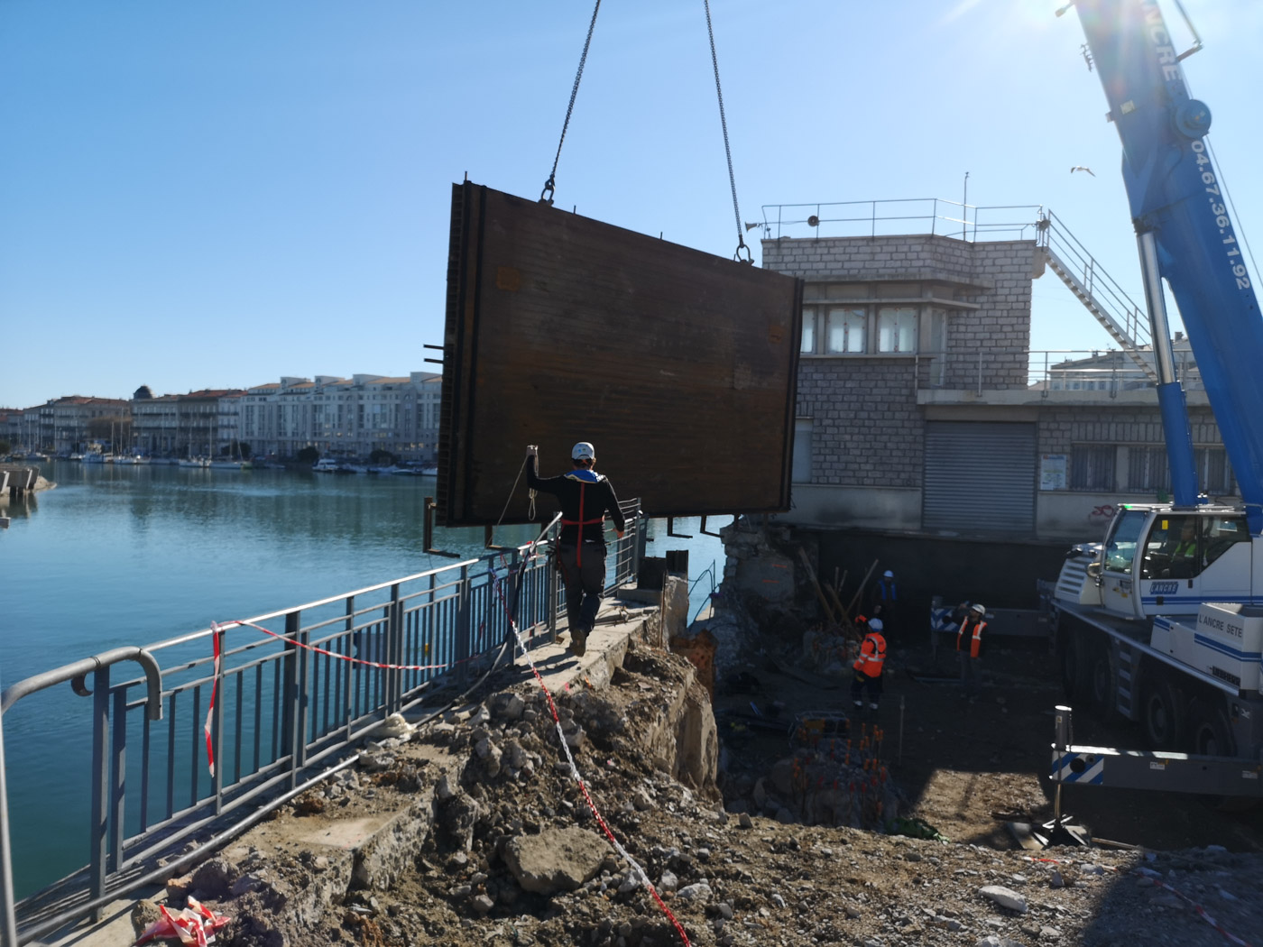 Travaux sous-marin sète pont levis