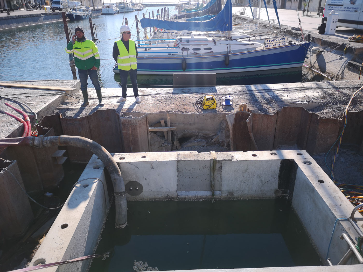 Travaux sous-marin sète pont levis