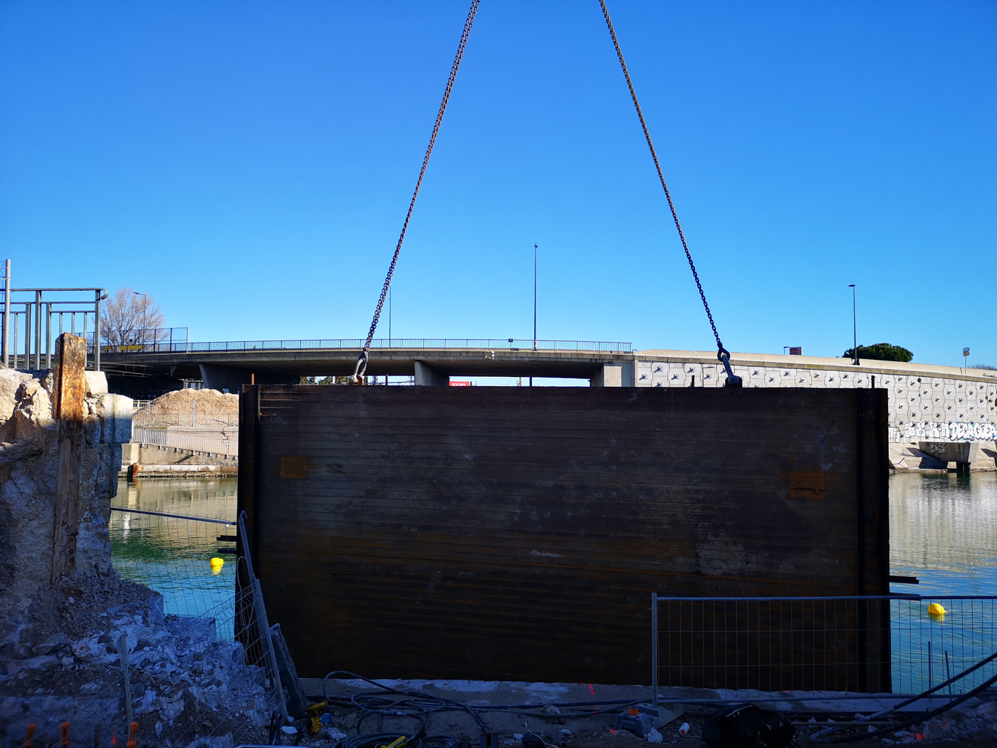 Travaux sous-marin sète pont levis